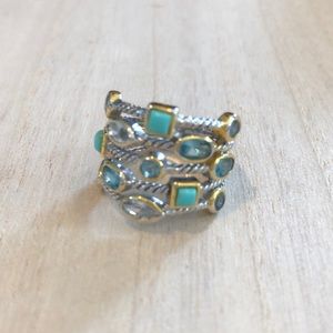 David Yurman confetti inspired ring, mint, Size 5